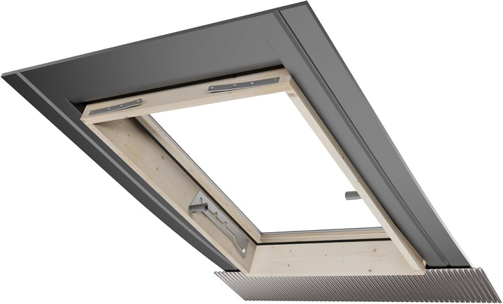 Emica – Bestes Vasistas-Dachfenster aus Aluminium | Doppelglas 4/9/4 | Griff mit 4 Öffnungspositione
