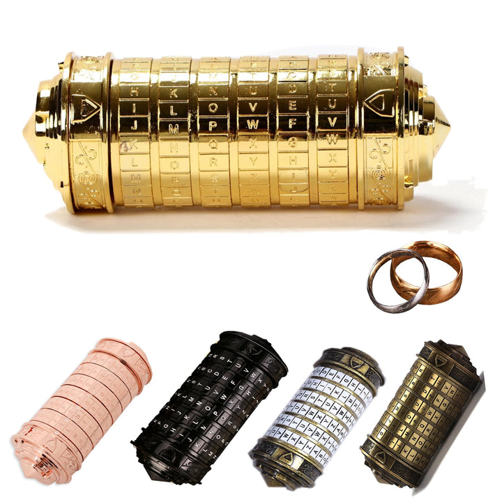 Da Vinci Code, Zylinderschloss Box Mini Cryptex Retro Alphabet Sperren Valentinstag Freundin Freund