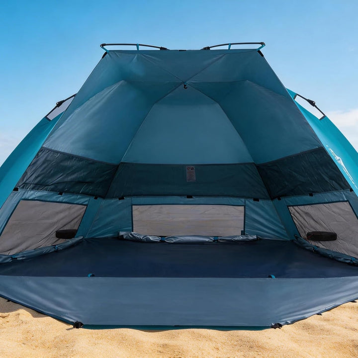 Three Bears Pop-Up-Strandzelt – UV-Schutz LSF 50+, leichte und tragbare Cabana für 3–4 Personen, ein