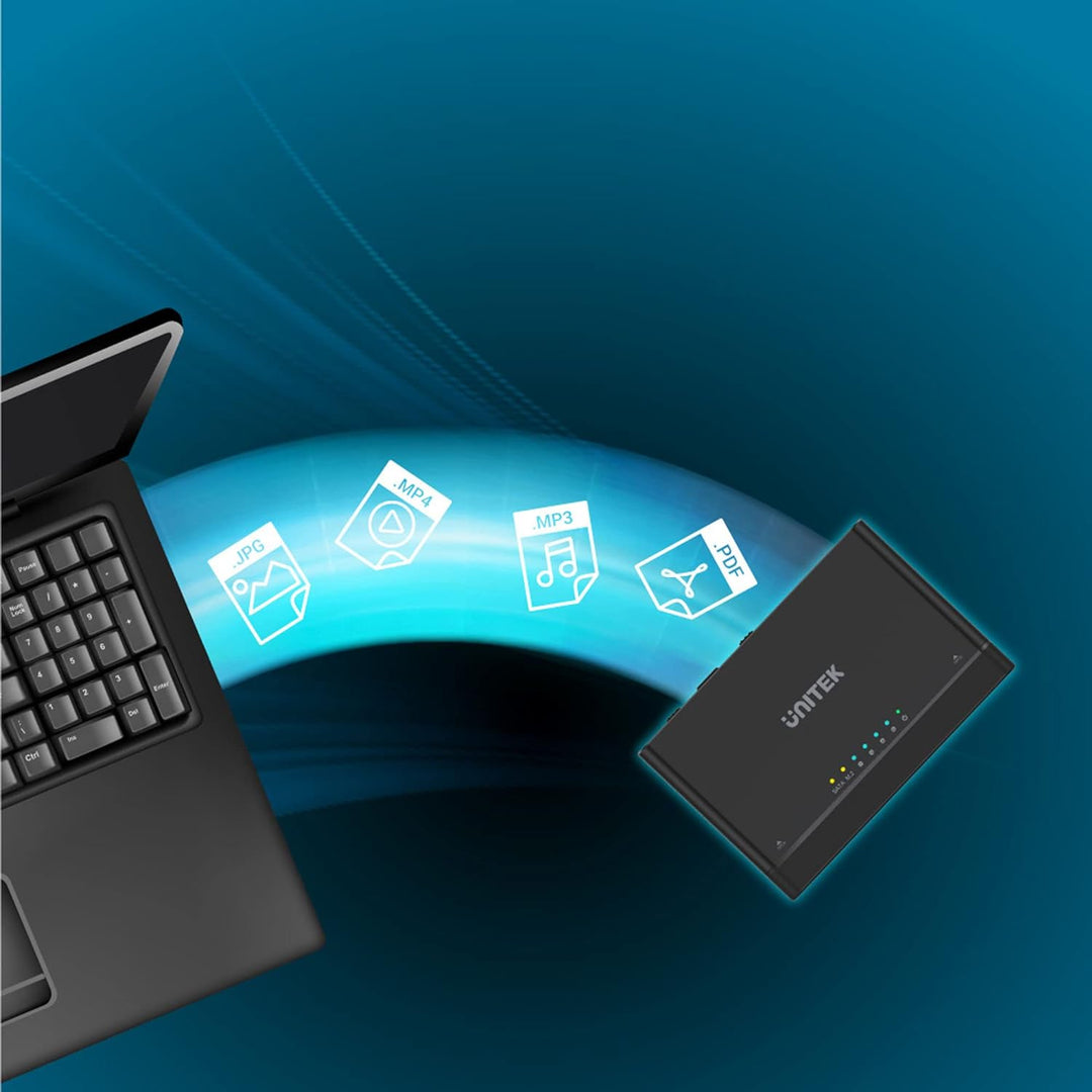 Unitek S1222A SolidForce+ USB-C zu PCIe/NVMe M.2 SSD-Gehäuse Plus SATA III Adapter mit Offline Clone