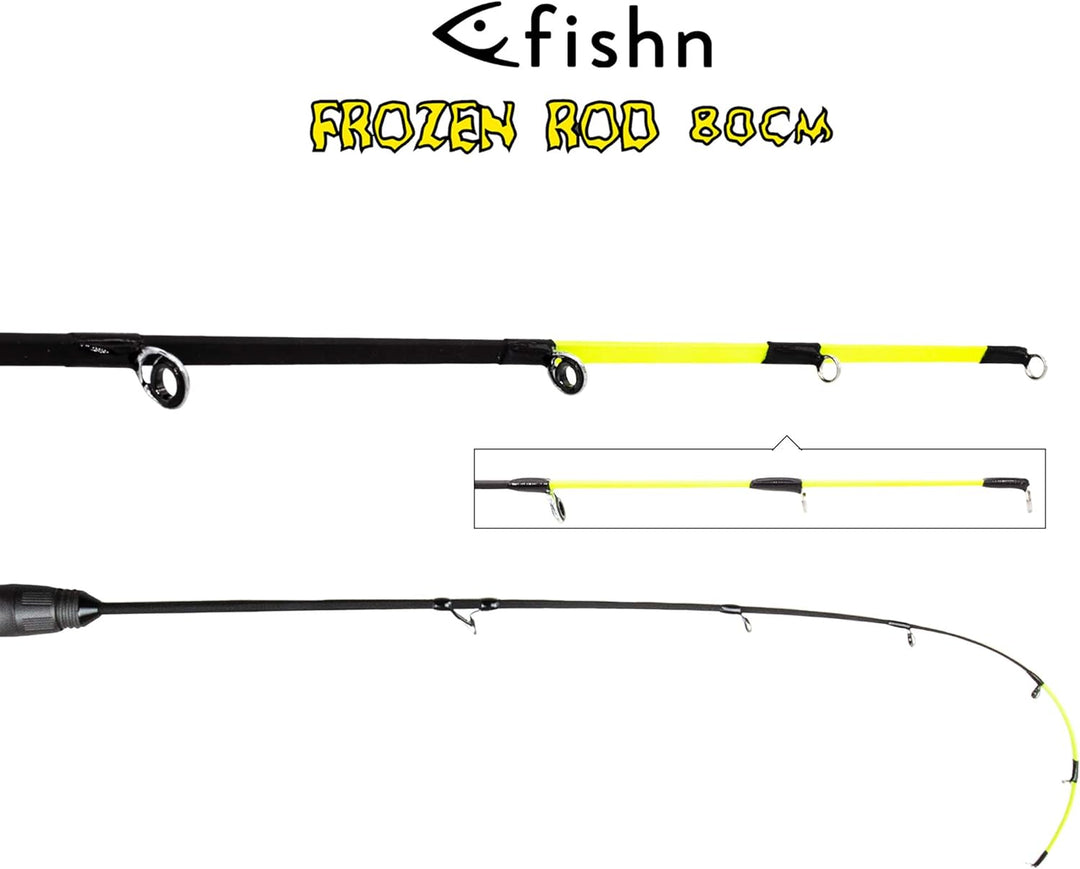 FISHN FROZEN Eisangel – Eisrute – Eisangelrute – Länge: 80cm – hohe Belastbarkeit – handlich und lei