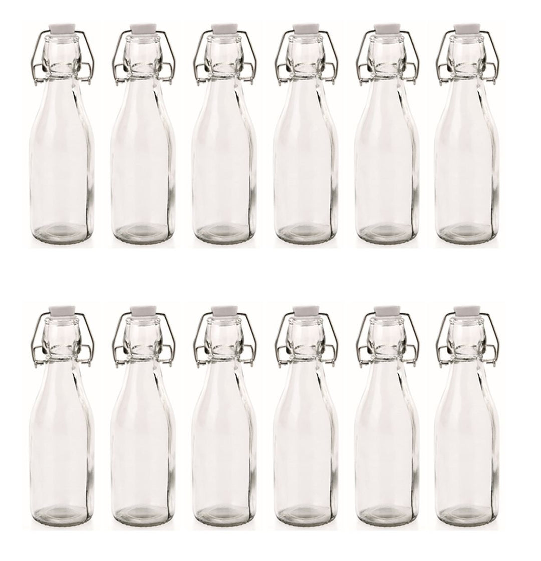 TAMLED Glasflasche mit Bügelverschluss 250 ml 12er Set