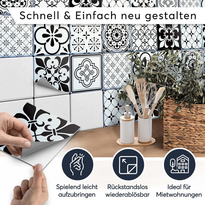 CREATISTO Mosaik-Fliesen Fliesensticker Fliesenfolie - Hochwertige Sticker Aufkleber für Wandfliesen