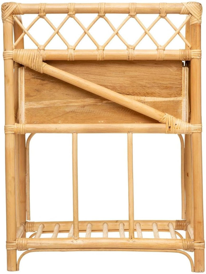 Nachttisch Aoni - Rattan - Beige - Atmosphera créateur d'intérieur cm Rattan, cm Rattan