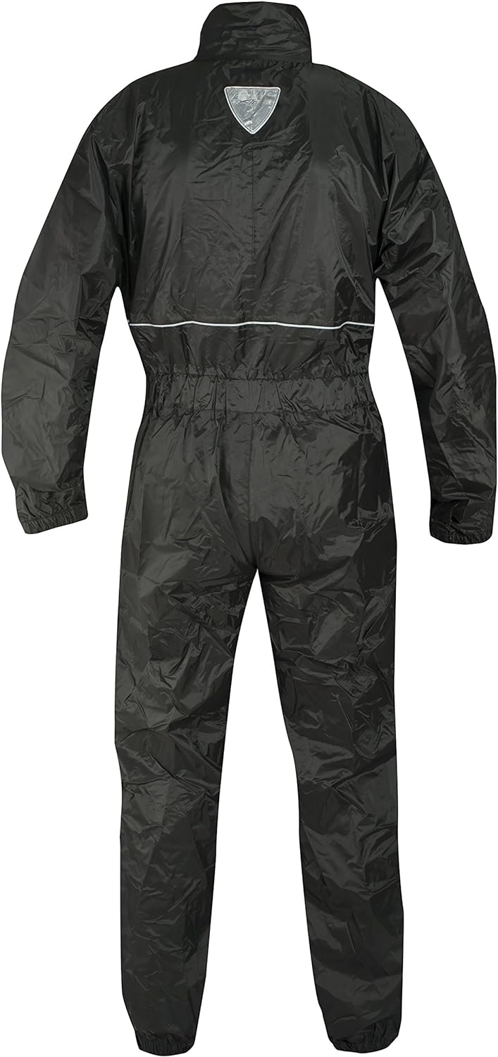 A-Pro Motorcycle Motorbike Waterproof Full Body One pc Rain Suit Scooter Black L