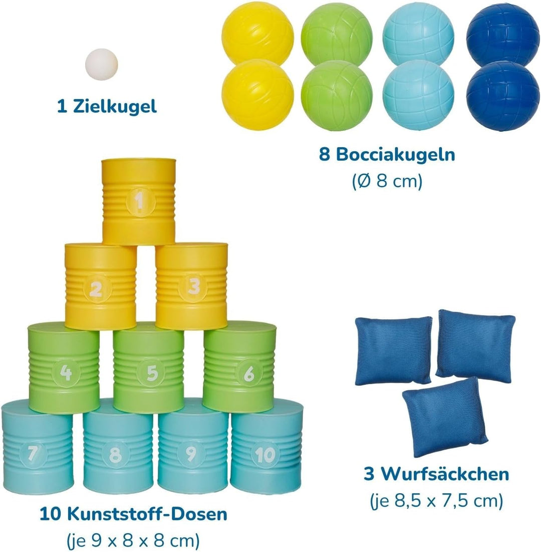 alldoro Party- & Boccia Spieleset Boccia & Dosenwerfen Set, Boccia & Dosenwerfen Set