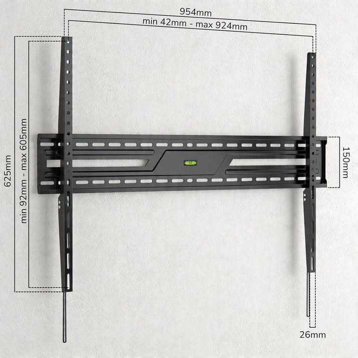 Superior Electronics - Feste TV-Wandhalterung für Fernseher von 60„ bis 100“ (Extra Slim) - VESA-kom