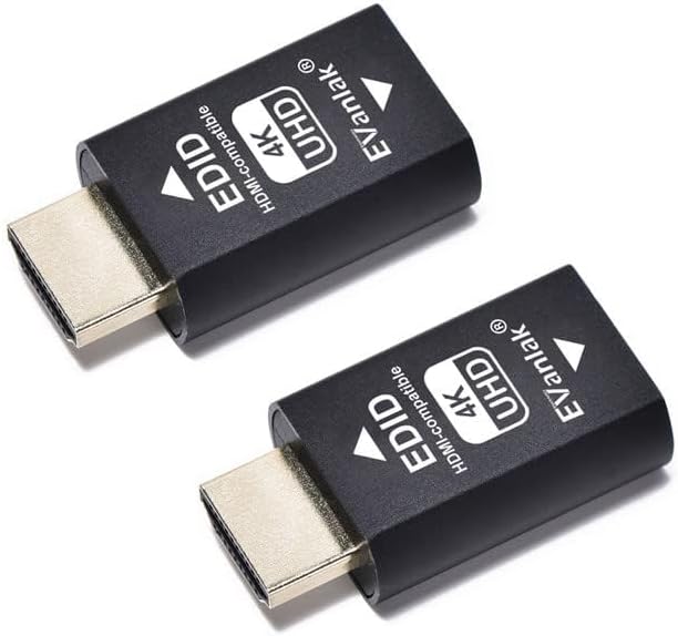 EVanlak HDMI-Emulator-Adapter (3. Generation), kompatibel mit Mac Thunderbolt auf HDMI-Switches/Exte
