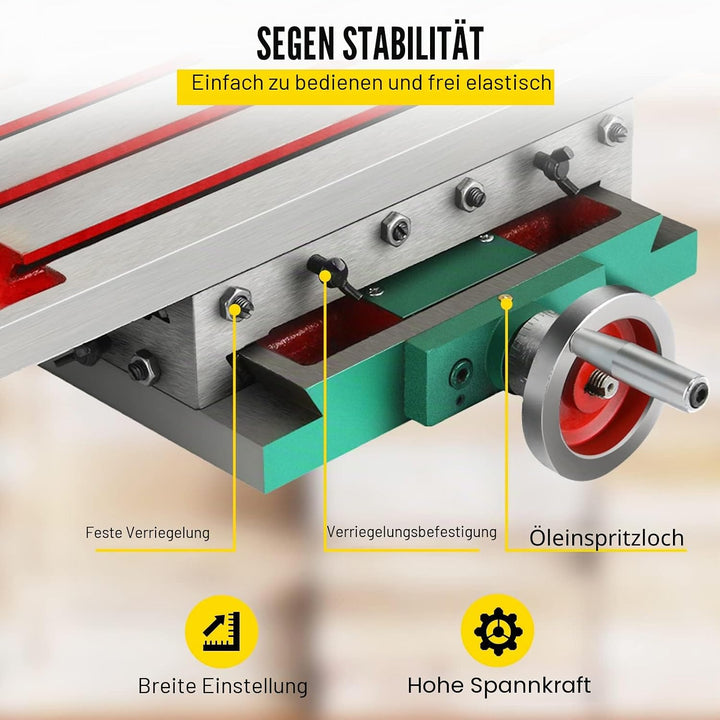 SucceBuy 450 x 170 mm Tisch Milling Machine Multifunktionale Arbeitstisch Frästisch zum Bohren und F