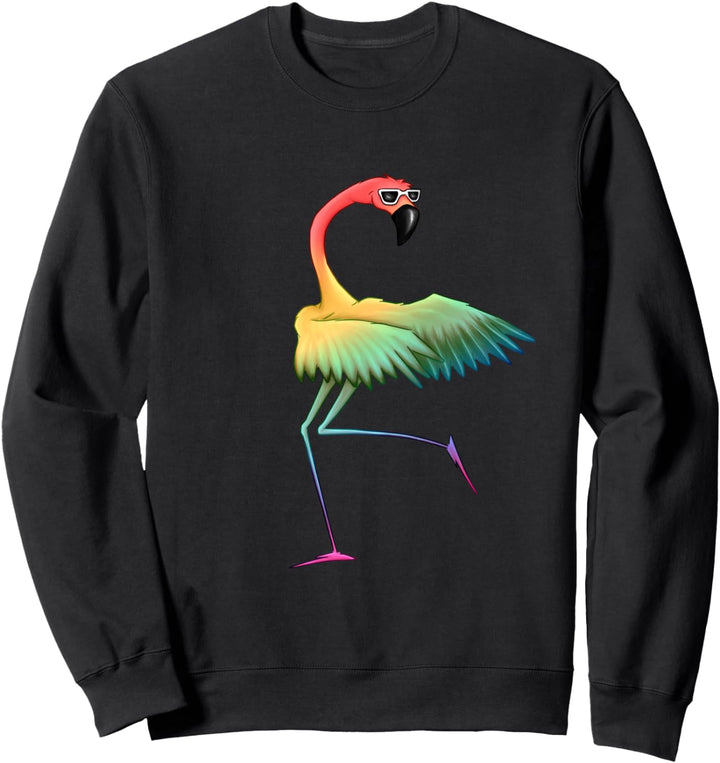LGBT Rainbow Gay Pride Tanzender Regenbogen Flamingo Sweatshirt