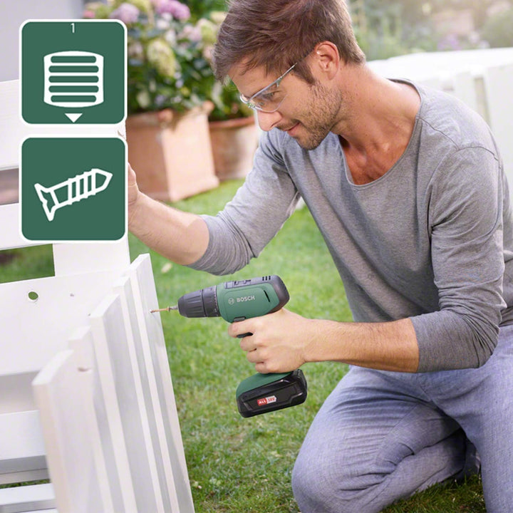 Bosch Home and Garden Bosch Akkuschrauber UniversalDrill 18 (2 Akkus, 18 Volt System, im Koffer) Set