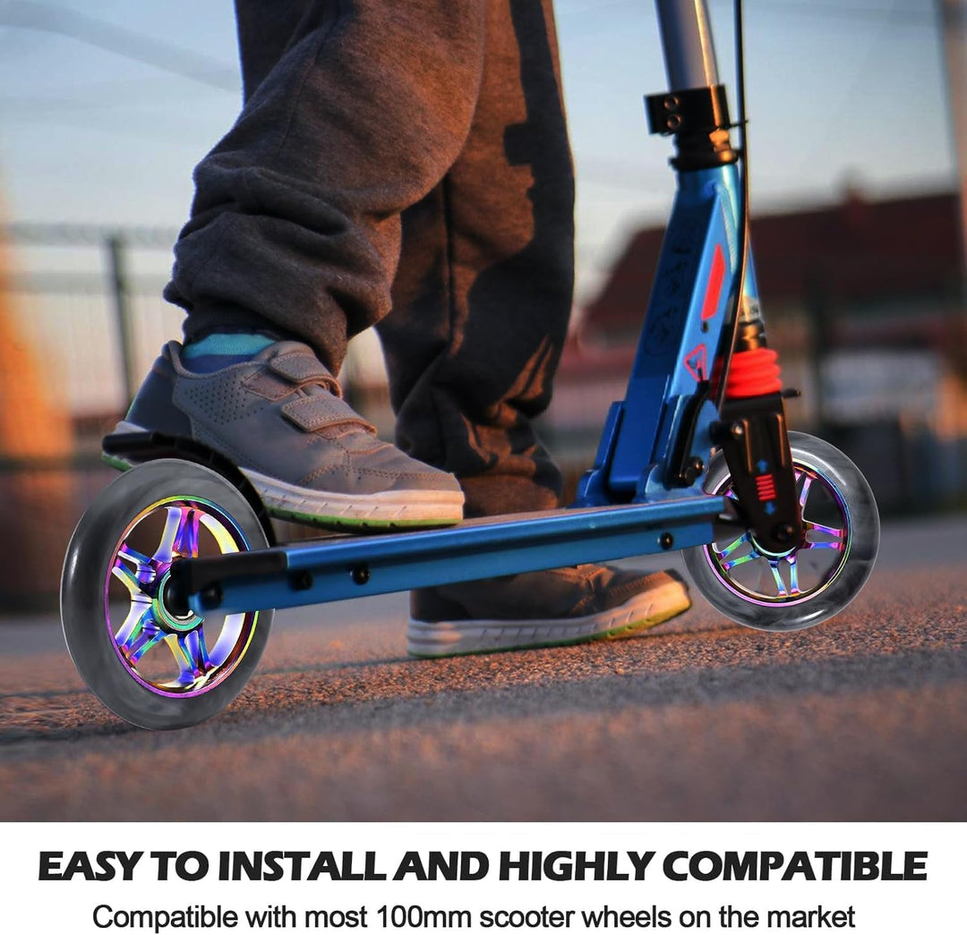 Scooter-Räder 110 mm, 2 Stück Scooter-Räder, Ersatzrad mit ABEC 9 Kugellagern, für Kippwagen, Extrem