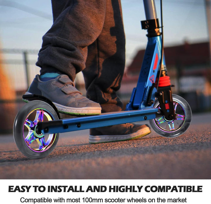 Scooter-Räder 110 mm, 2 Stück Scooter-Räder, Ersatzrad mit ABEC 9 Kugellagern, für Kippwagen, Extrem