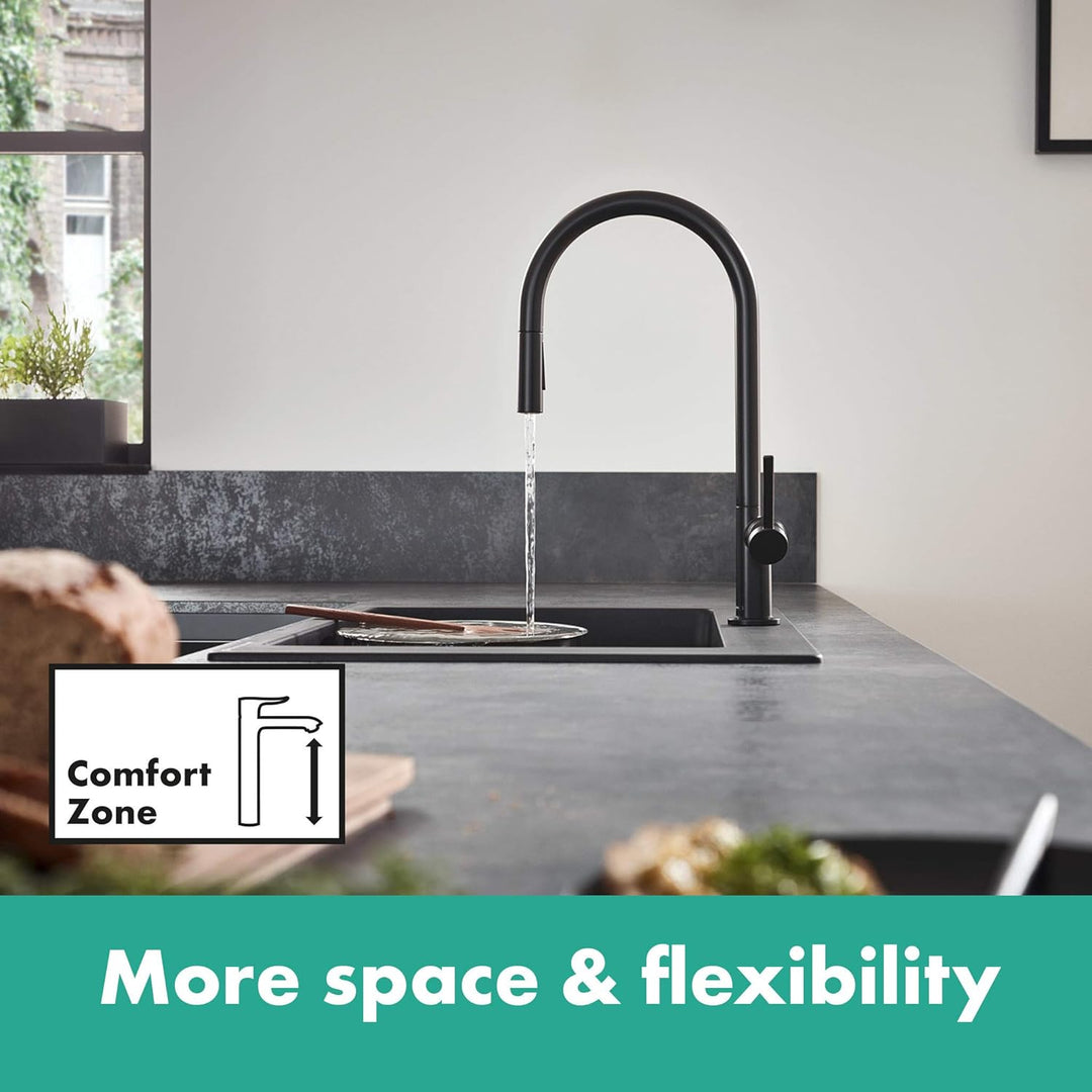 hansgrohe Küchenarmatur Talis M54 (Wasserhahn Küche, 360° schwenkbar, ausziehbare Brause mit 2 Strah