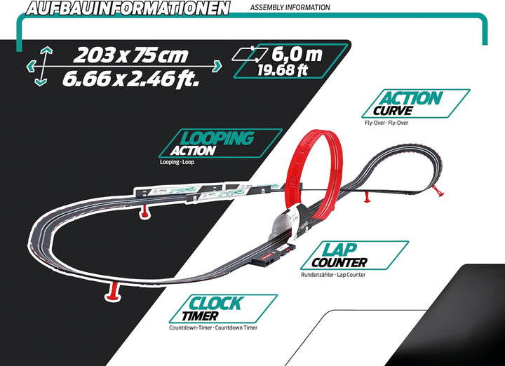 Carrera - 20068003 GO!!! Challenge Formula Qualifying Rennbahn-Set I Rennbahnen & lizensierte Slotca