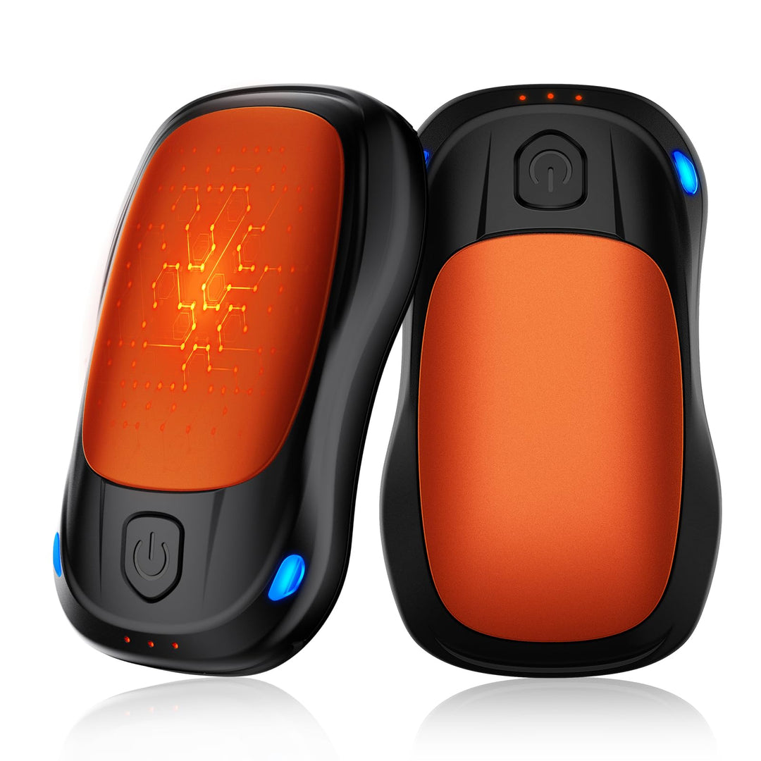 Handwärmer Elektrisch 2 Set, Taschenwärmer Wiederverwendbar AI Smart Chips 24 Stunden Heizun, Magnet