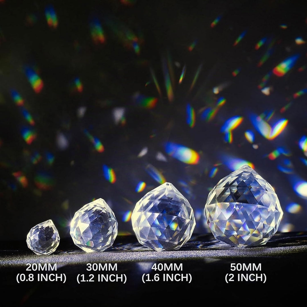 Crystalsuncatcher 20 mm/30 mm/40 mm klare Kristallkugel-Prismen, Kronleuchter, Lampen, Tropfen, häng