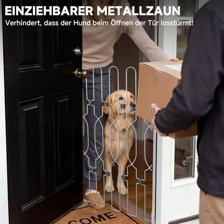 Snagle Paw Einziehbar Metall Türschutzgitter für Haustüren, Anti-Ausbruch Türschutzgitter, 62cm Brei
