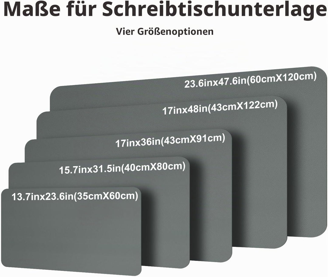 Aothia Schreibtischunterlage,PU-Leder-Schreibtischmatte,Mauspad,rutschfester Schreibtischschutz,wass