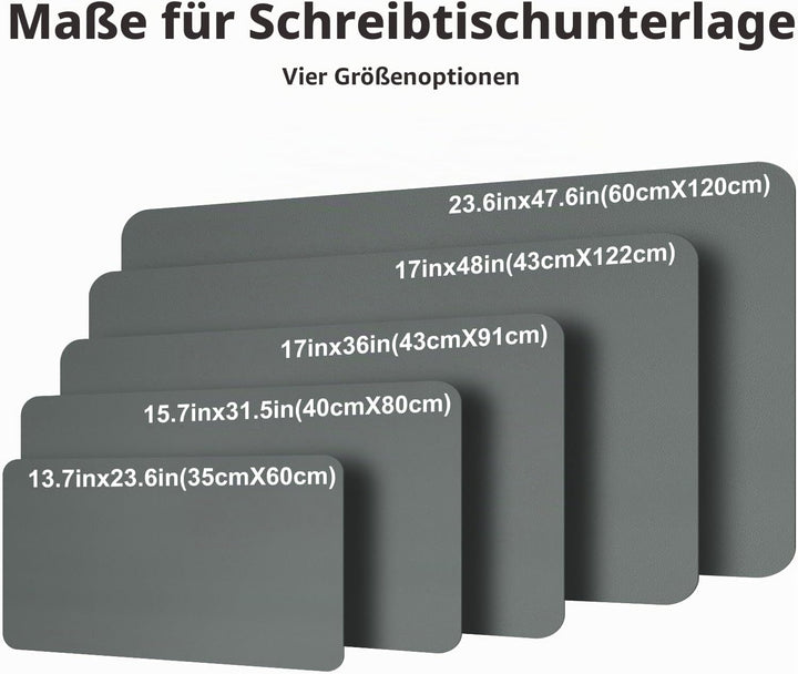 Aothia Schreibtischunterlage,PU-Leder-Schreibtischmatte,Mauspad,rutschfester Schreibtischschutz,wass