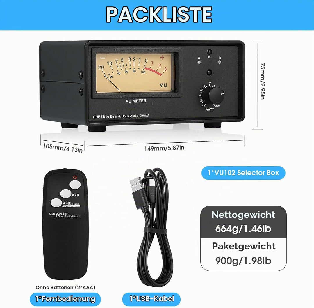 2-Wege Audio Selektor Verstärker/Lautsprecher Umschalter Switcher Box Splitter