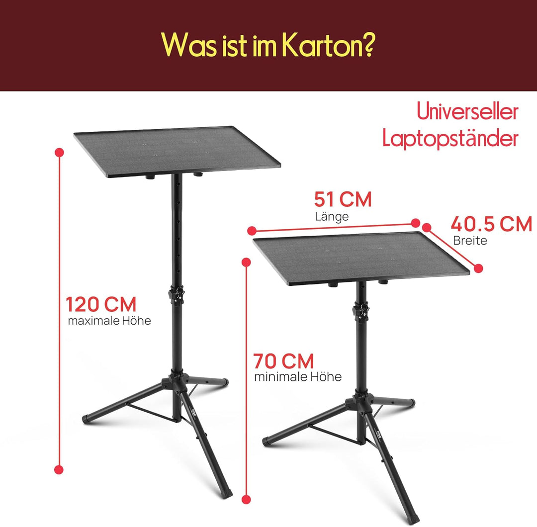 Pyle Laptop Ständer, Dj Laptop Stand, Projektor Ständer, Beamer Stativ & Halterung, Projektor Stände