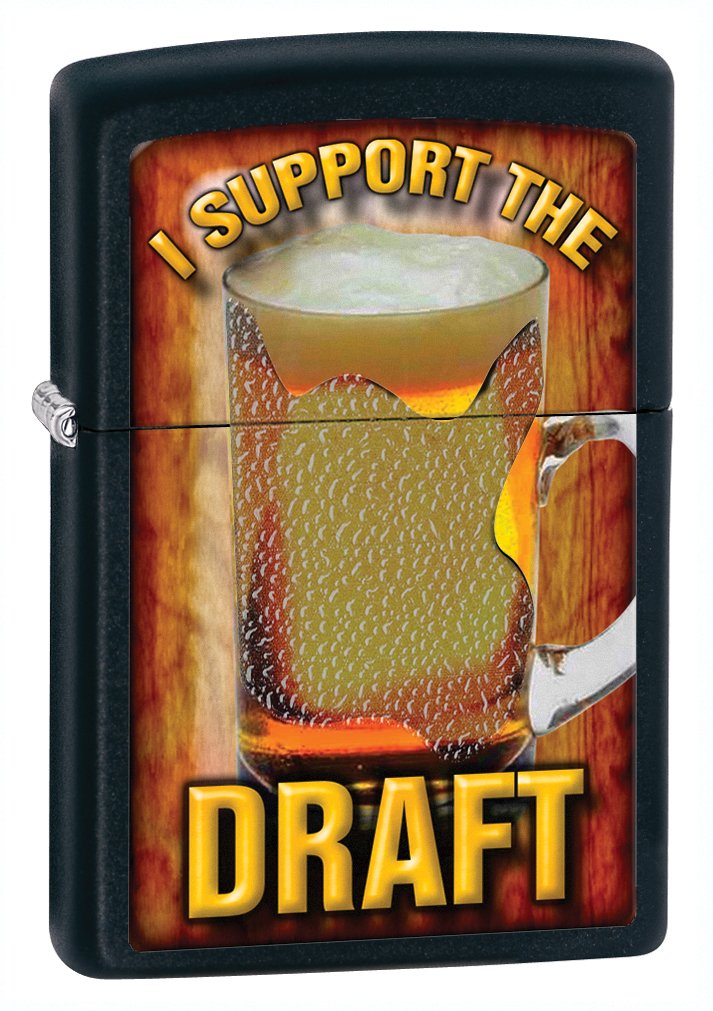 Zippo 2002675 Feuerzeug 218 I Support The Draft, I Support The Draft