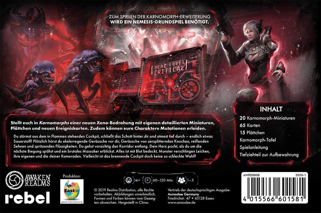Asmodee | Awaken Realms | Nemesis – Karnomorphs | Erweiterung | Expertenspiel | Dungeon Crawler | 1-
