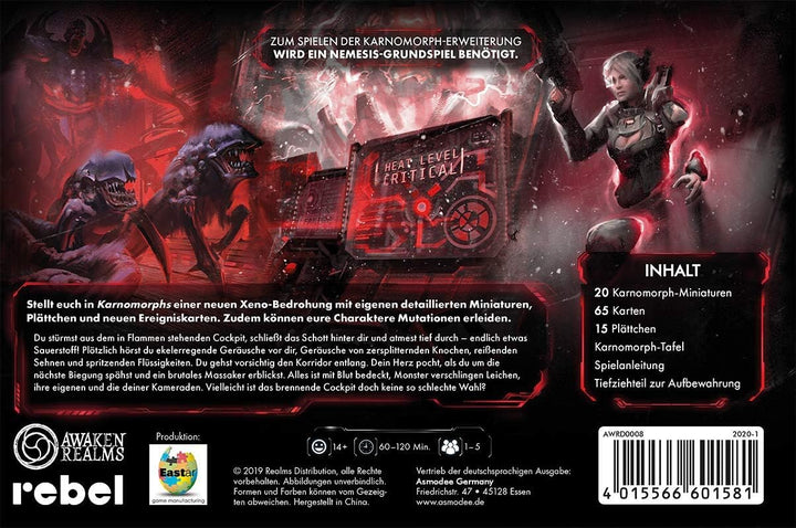 Asmodee | Awaken Realms | Nemesis – Karnomorphs | Erweiterung | Expertenspiel | Dungeon Crawler | 1-