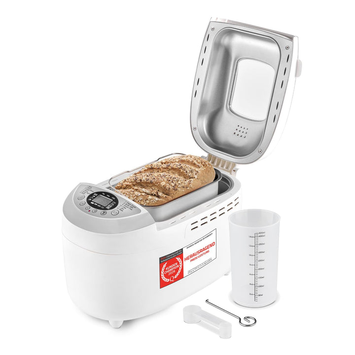 TZS First Austria Brotbackautomat, 1250g, 12 Automatik-Programmen, 2 Knethaken, Teig-, Marmelade- un