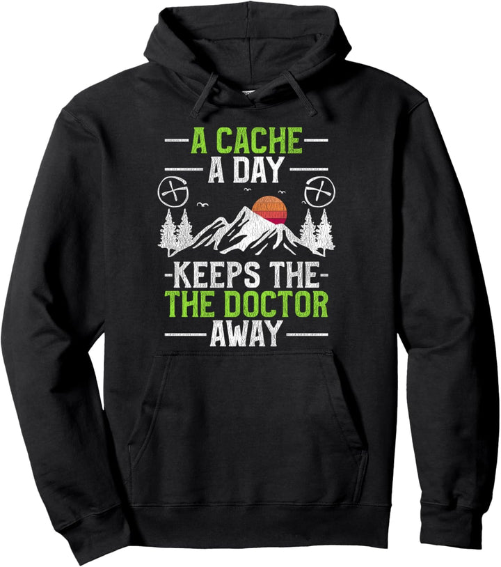 Geocacher One Cache A Day Geocaching Geschenk Pullover Hoodie