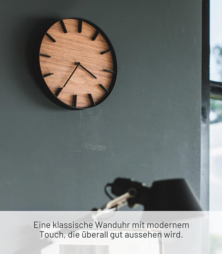 Wall clock - Rin - brown Schwarz Single, Schwarz Single