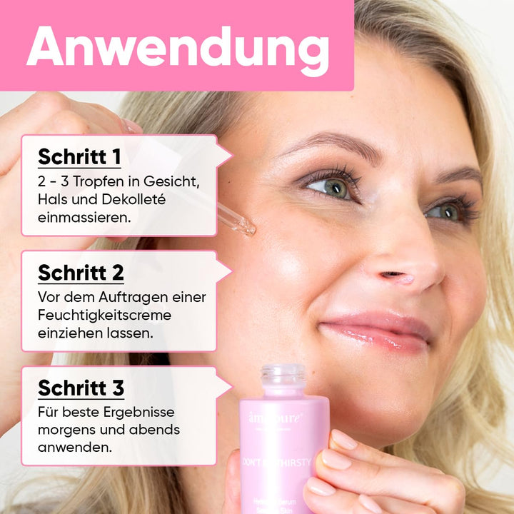 âme pure® Don't Be Thirsty Serum - Intensive Feuchtigkeitsversorgung für pralle, gepflegte Haut