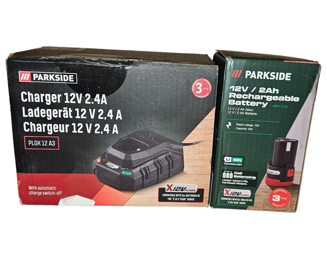 Parkside Akku 2 Ah - PAPK 12 A1 inkl. Ladegerät (X-12-V Team)