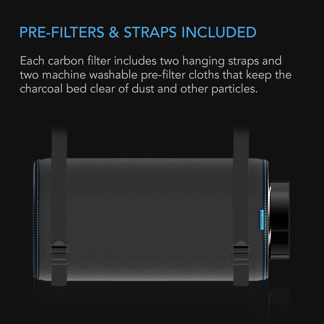 AC Infinity Aktivkohlefilter 300mm mit mit hochwertiger australischer Virgin-Kohle, für Inline-Rohrv