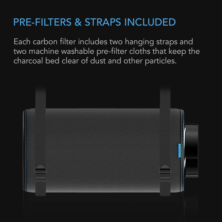 AC Infinity Aktivkohlefilter 300mm mit mit hochwertiger australischer Virgin-Kohle, für Inline-Rohrv