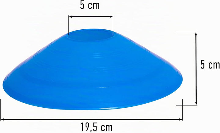 Trainingsdiscs 40er Set (20 gelbe und 20 Blaue Hütchen - flexibel, sicher und robust) für Fussball,