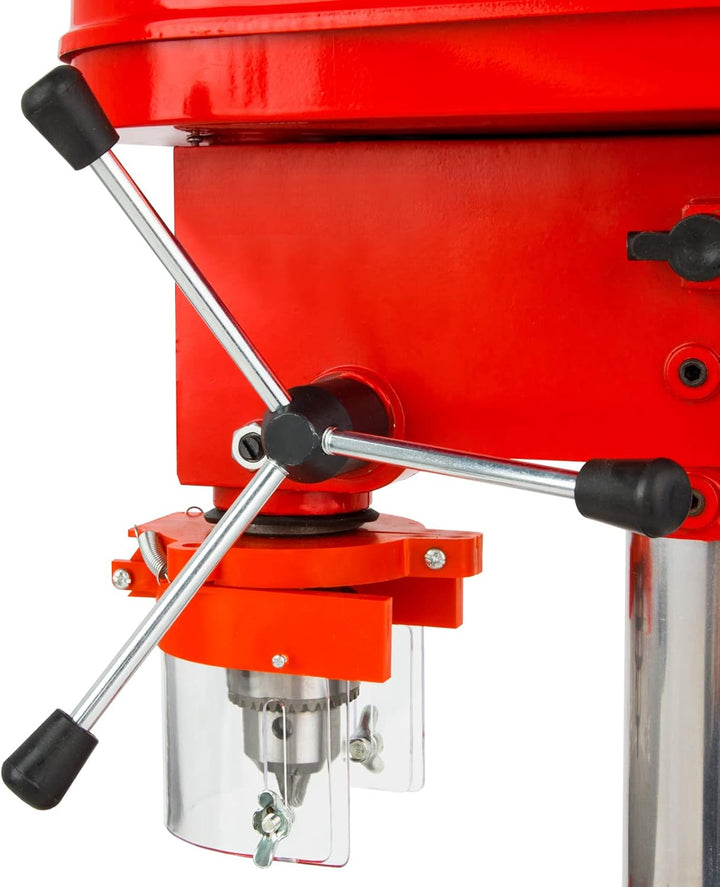 EBERTH Tischbohrmaschine 550 Watt, 50mm Spindelhub, 9 Geschwindigkeiten max. 2350U/Min, Standbohrmas