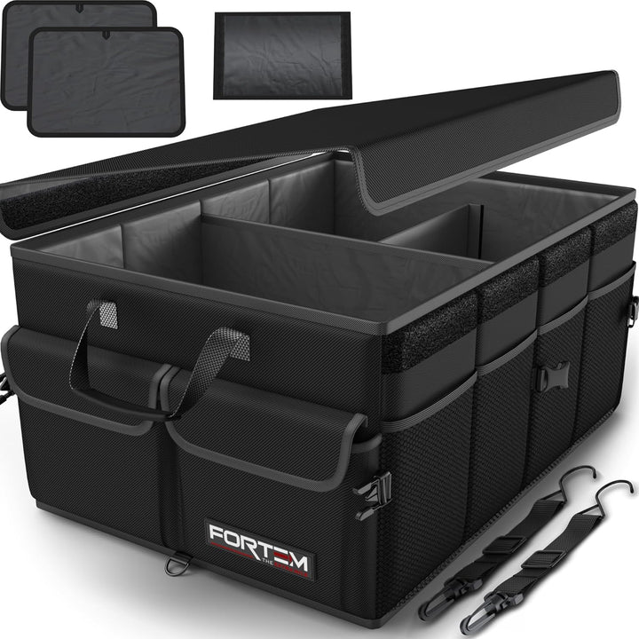 FORTEM Kofferraum Organizer, Kofferraumtasche, Zusammenklappbarer Auto Organizer Kofferraum mit Fäch