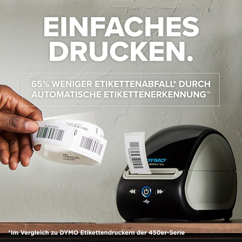 DYMO LabelWriter 550-Etikettendrucker | Beschriftungsgerät mit Thermodirektdruck | automatische Etik