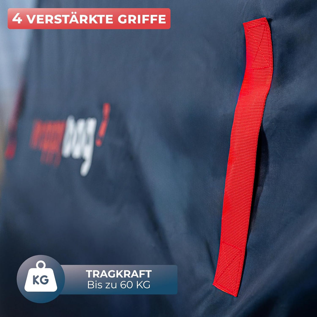 WRAPPYBAG – Matratzenhülle aus Oxford-Polyester – Aufbewahrungstasche mit 4 Tragegriffen – Ideal für