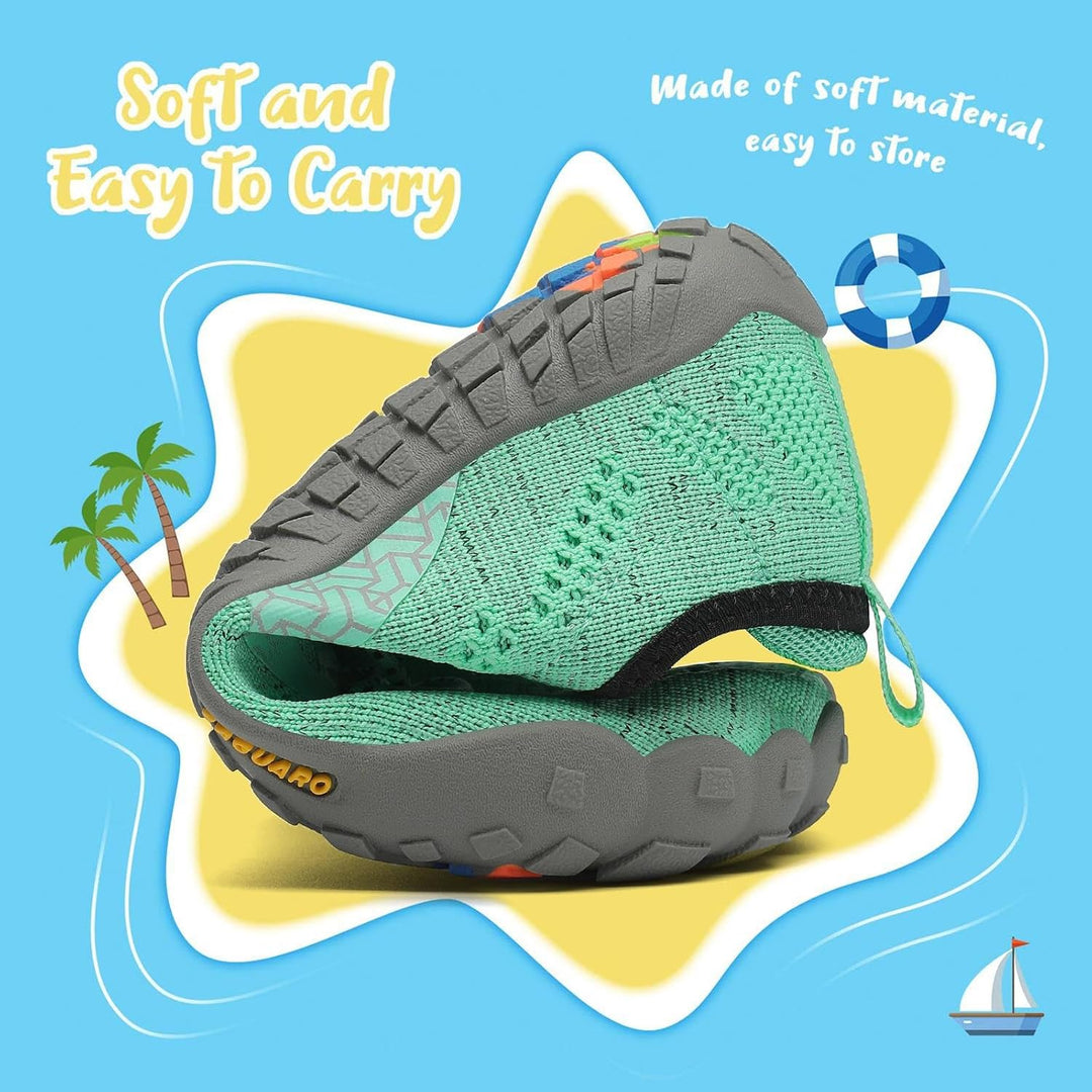 SAGUARO Kinder Barfussschuhe Schnell Trocknend Badeschuhe, 24-36 EU 27 EU Grün, 27 EU Grün
