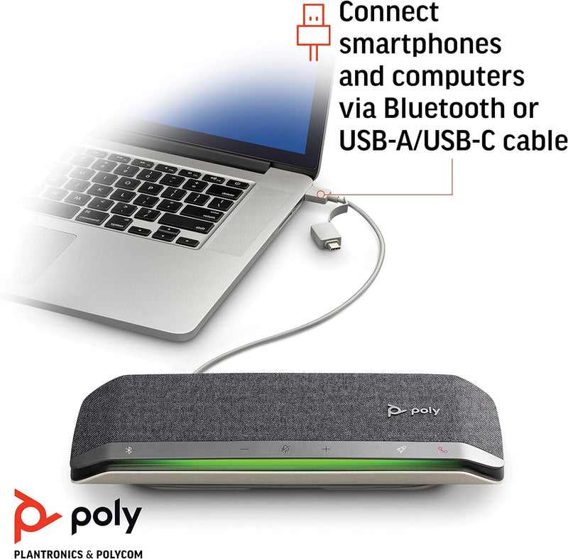 Poly - Sync 40 Konferenzlautsprecher (Plantronics) – für flexibles Arbeiten - Anschluss an PC/Mac mi