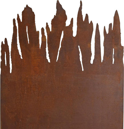 ESTEXO Sichtschutzelement Sichtschutzwand Gartenzaun Rost Sichtschutz Flames Metall Edelrost Gartend