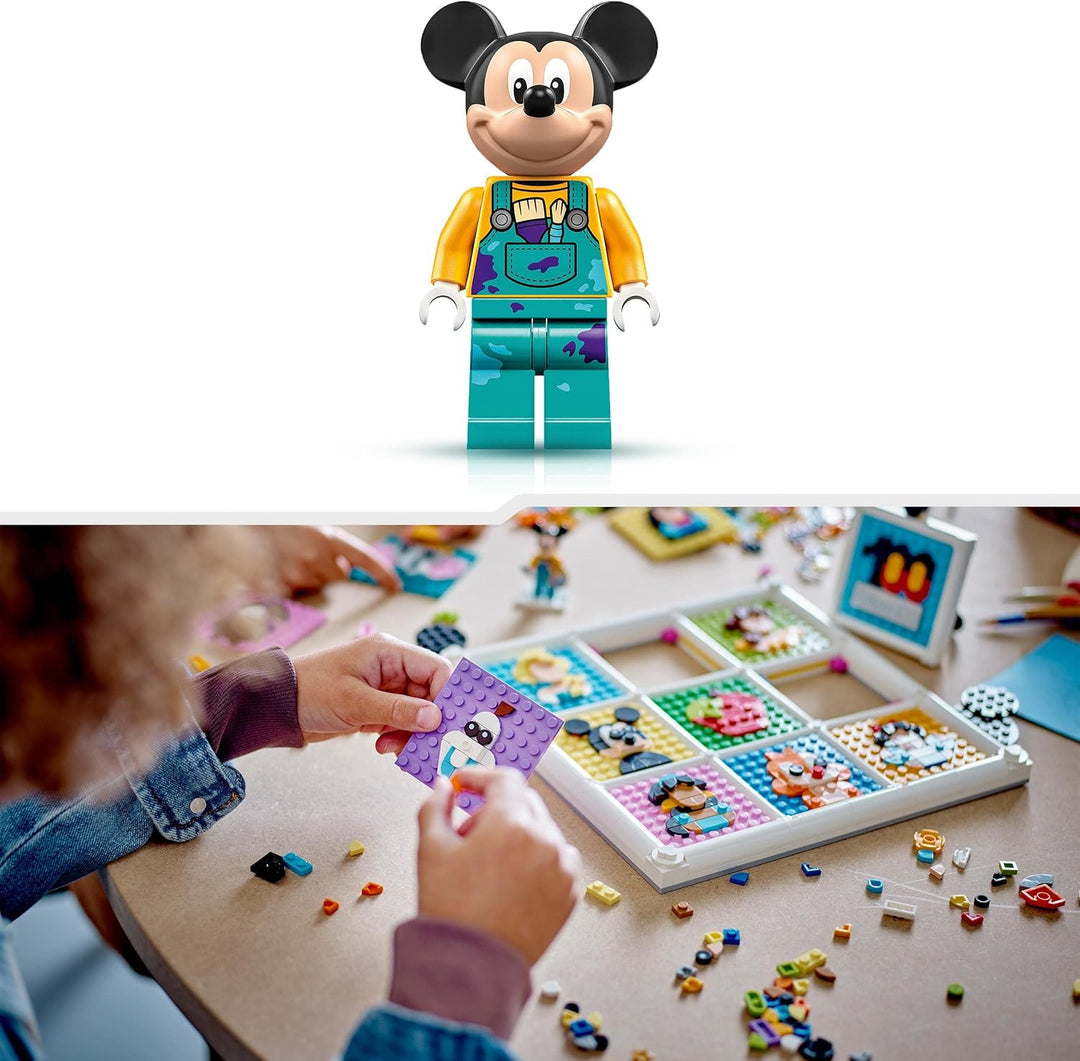 LEGO 43221 | Disney 100 Jahre Disney Zeichentrickikonen, Bastelset und DIY Set als Wandkunst und Sch