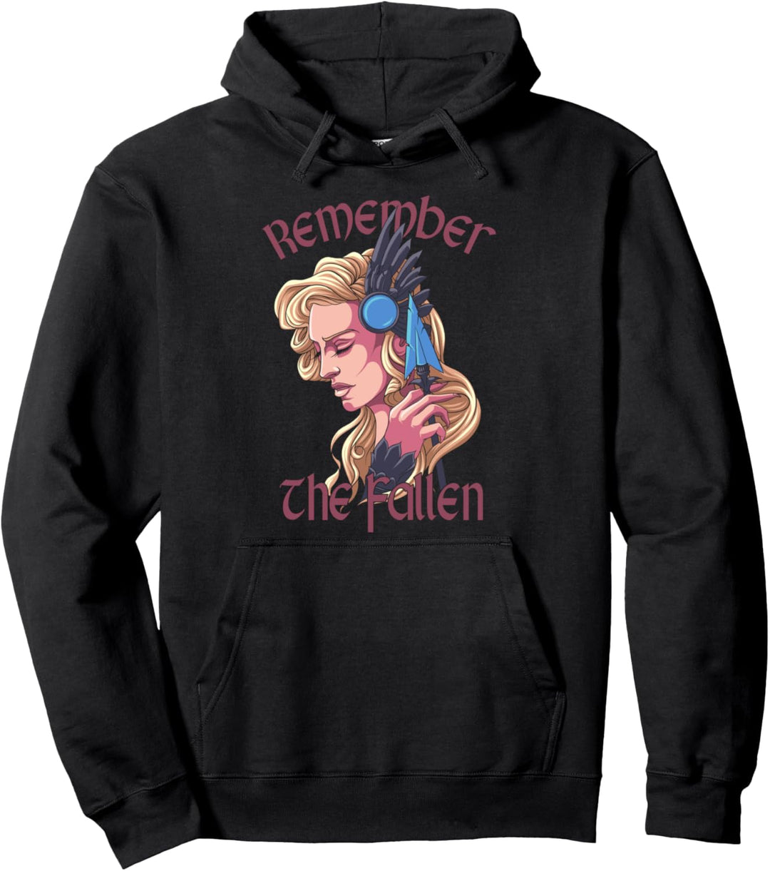 Denken Sie daran Die Gefallenen - Valkyrie Viking Pullover Hoodie