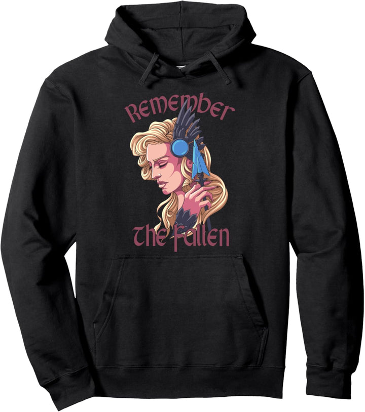 Denken Sie daran Die Gefallenen - Valkyrie Viking Pullover Hoodie