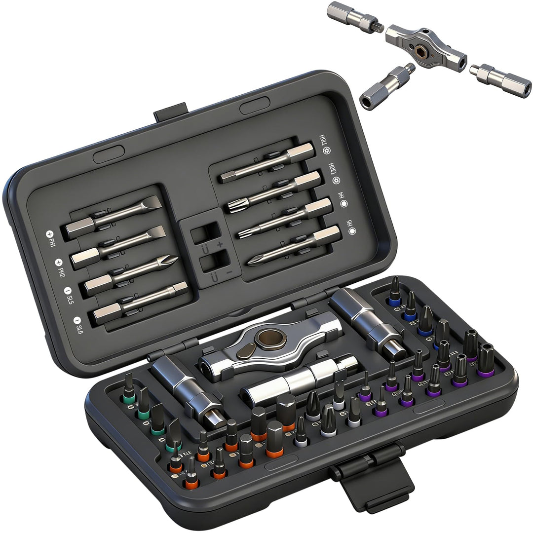 42-in-1 Magnetisches Schraubendreher-Set, Multi-Bit-Magnetschraubendreher-Set mit Abnehmbarem Ratsch