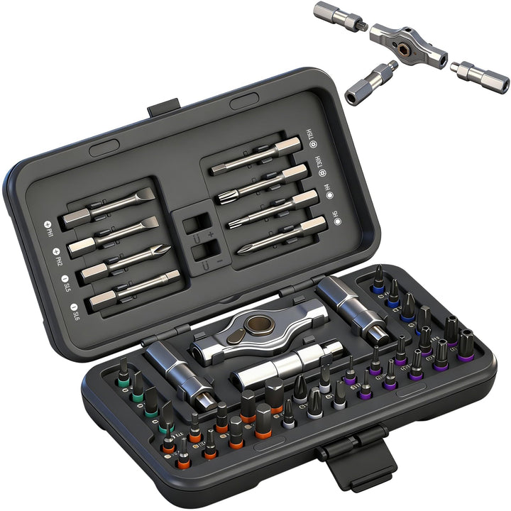 42-in-1 Magnetisches Schraubendreher-Set, Multi-Bit-Magnetschraubendreher-Set mit Abnehmbarem Ratsch