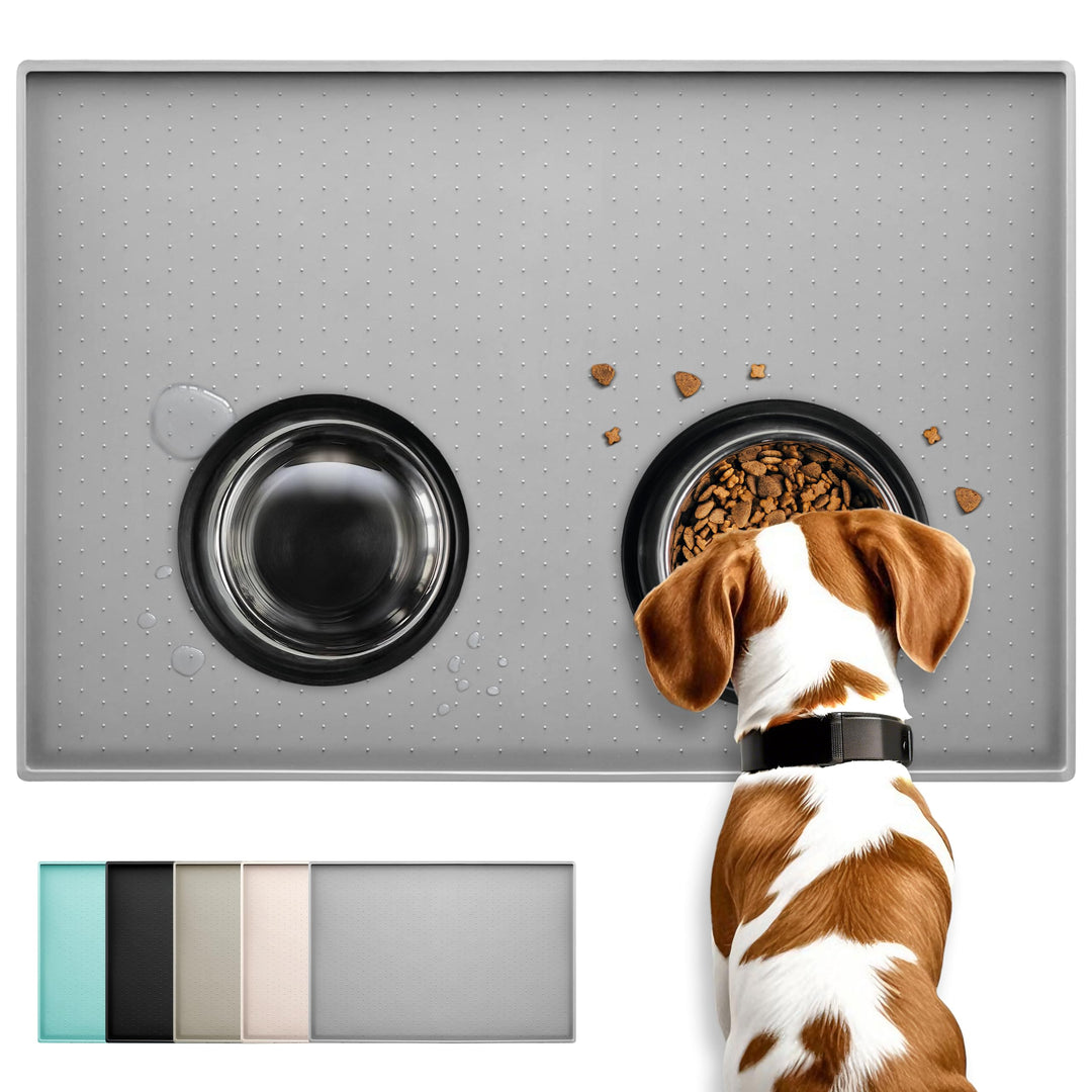 Conlun Hunde Futtermatte Katzen Futtermatte, Rutschfestes Design, 100% wasserdichte Haustierfutter M